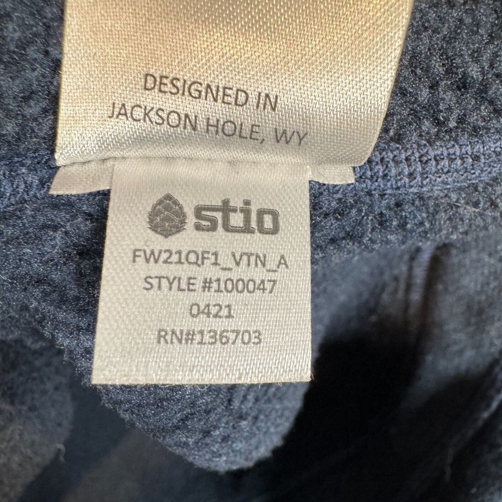 Stio Sherpa Fleece 1/4 Quarter Zip Pullover‎ Women Size Large Blue Fleece Casual - Picture 10 of 11
